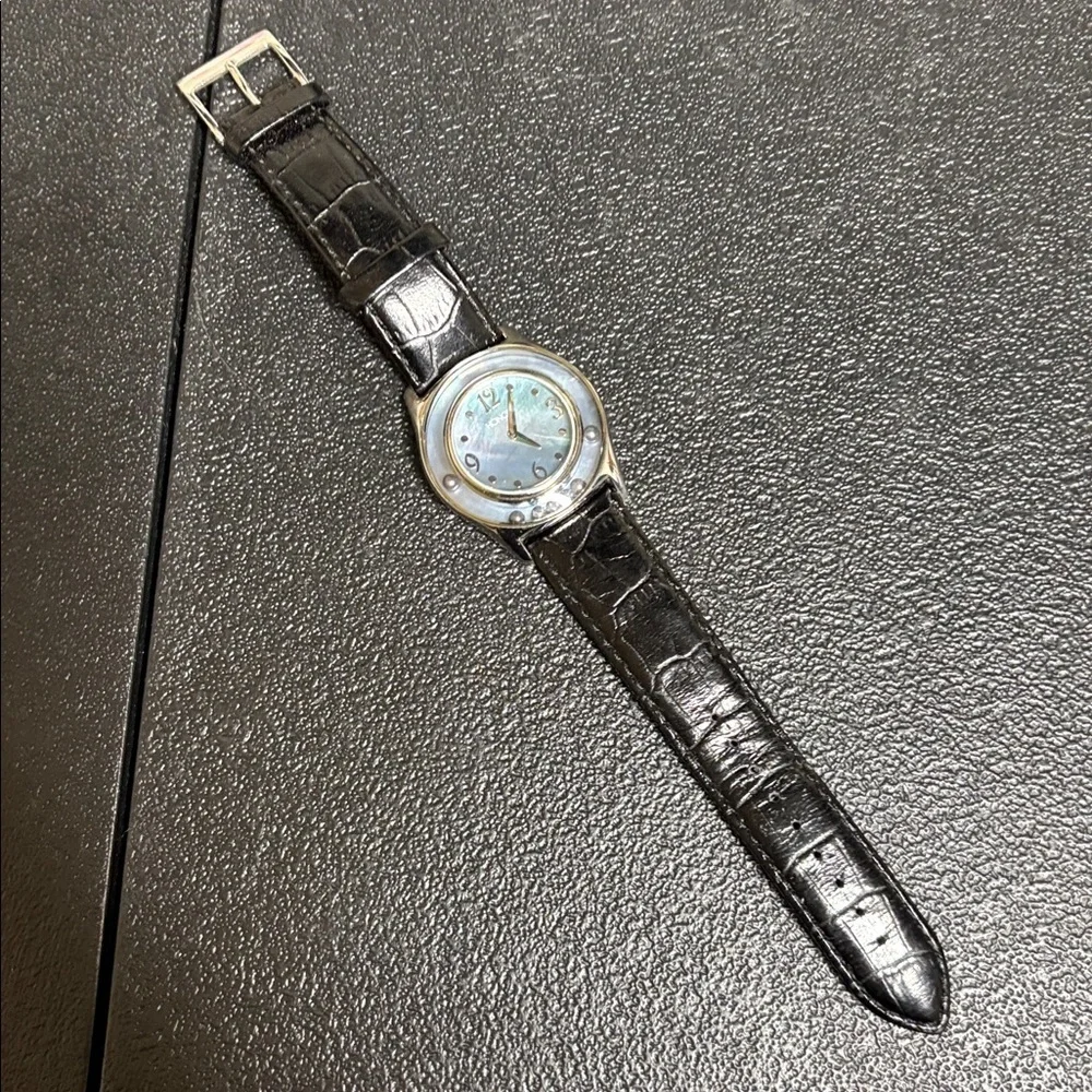 Honora Mother of Pearl Floating Black Pearls Watch Analog Quartz Stainless Steel